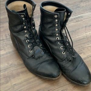 Justin lace up ropers 10.5E